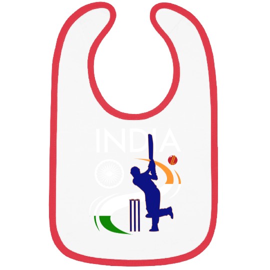 India Cricket With Indian Flag Brush Stroke Bibs