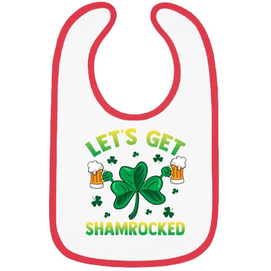 St patricks day Lets Get Shamrocked Bibs