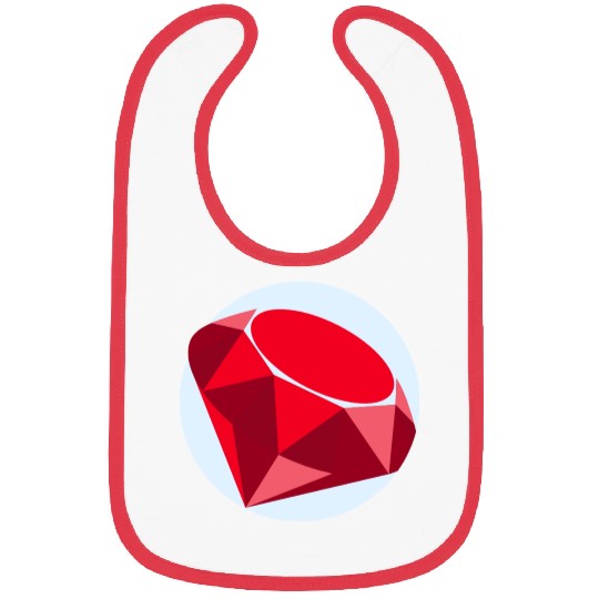 Elegant Ruby Geometric Pattern Bibs