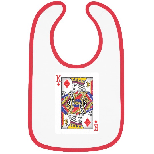 king of diamonds playing card Bibs