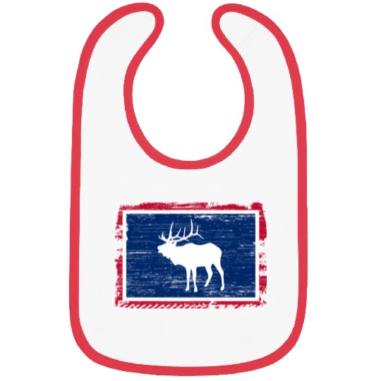 Wyoming Flag Elk Hunting Season For Deer Hunter Bibs