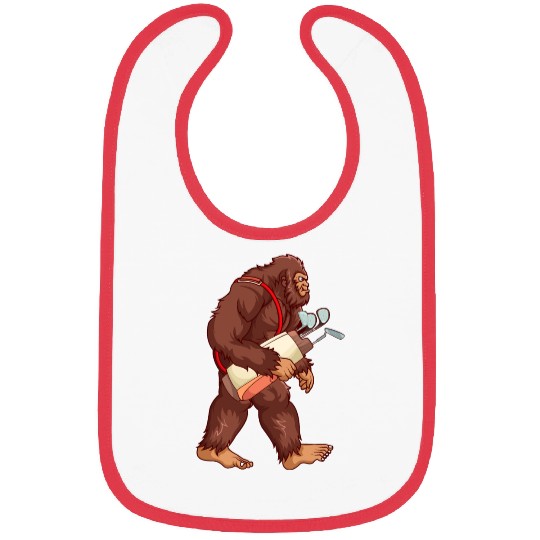 Bigfoot Sasquatch Golf player gift Bibs