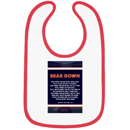 Bear Down Lyrics Poster Bibs