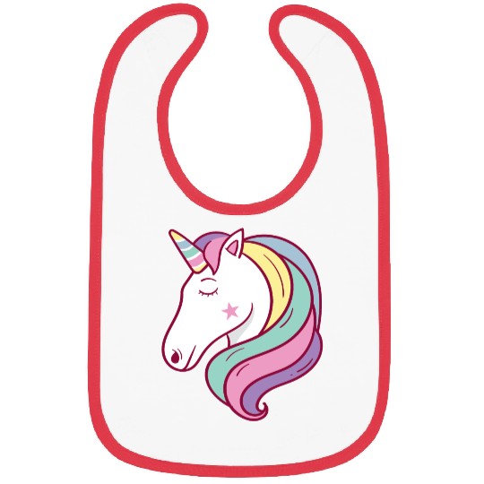 Unicorn Unicornhead Bibs