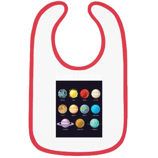 Outer Space Nerd Solar System Planets Sun Moon Bibs