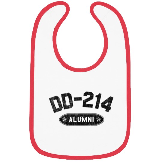 DD-214 Alumni In Black US Military Distressed Bibs