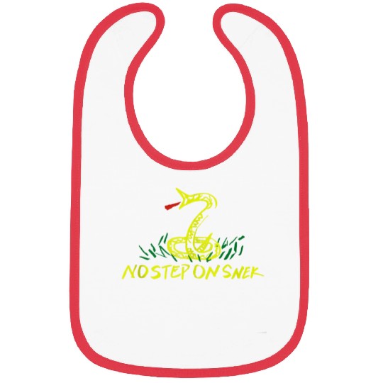 Patriotic No Step on Snek Hand Drawn Gadsden Bibs