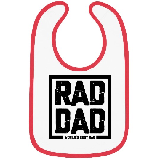 rad dad worlds best dad black Bibs
