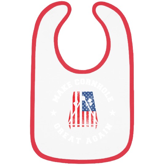 Make Cornhole Great Again Funny USA Gift Bibs