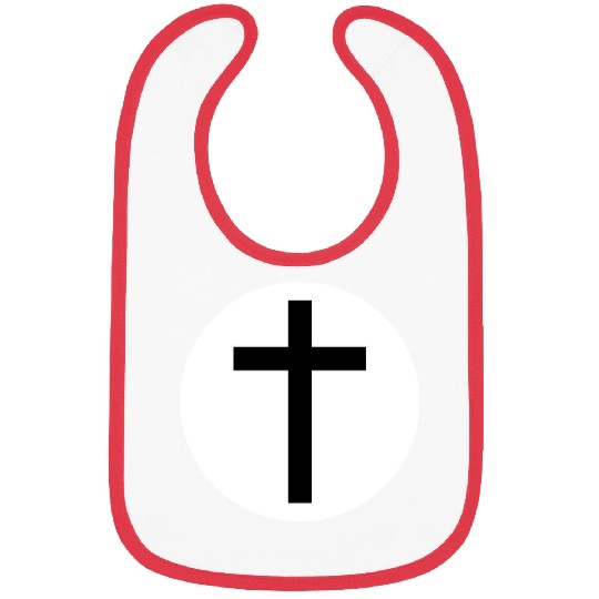 Cross Inside a White Circle Bibs