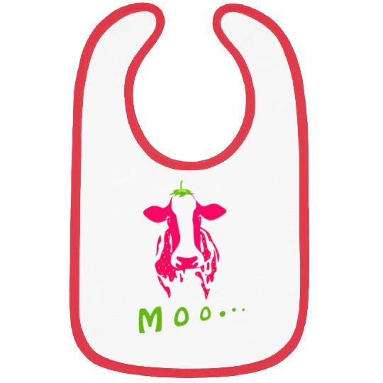 Strawberry cow, Strawberry cow pink, pink cow Bibs