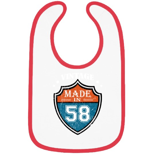 Vintage Made In 58 1958 Birthday Gift Bibs