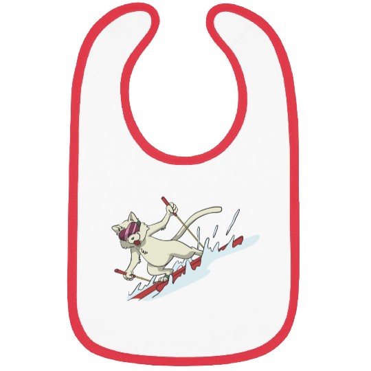 Cat on skis skiing Bibs