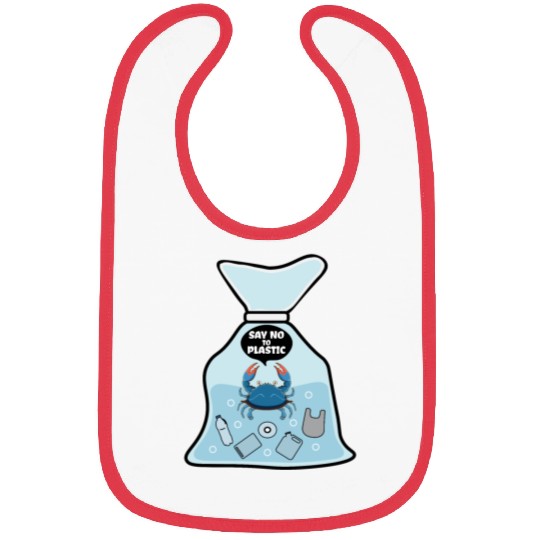 Say No To Plastic Crab Vinyl Best Friend Gift Bibs