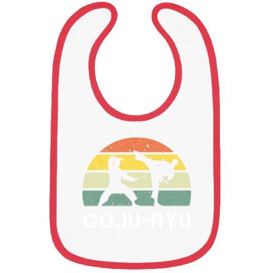 retro karate goju ryu martial arts karateka kick Bibs