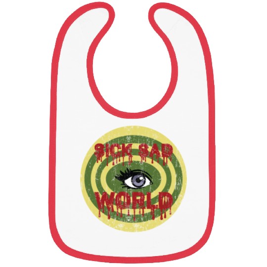 Daria Sick Sad World Drippy Text Eye Logo Bibs
