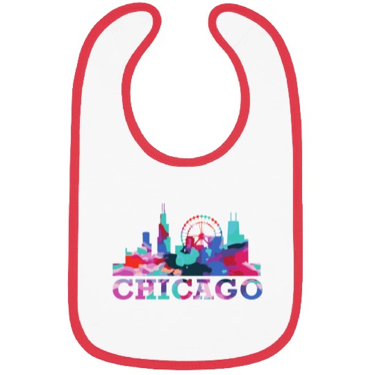 Chicago Skyline Impression US Souvenir Gift Idea Bibs
