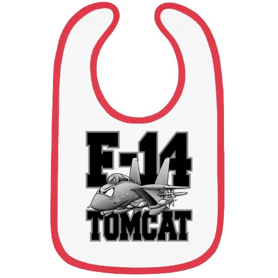F-14 Tomcat Military Fighter Jet Aircraft Cartoon Bibs