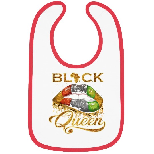 Black queen lips Bibs