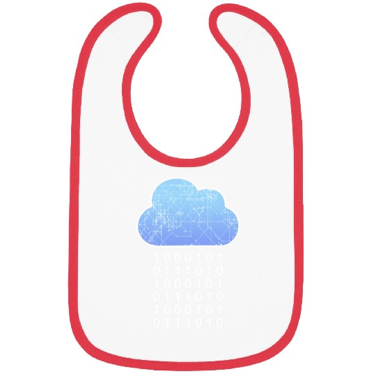 Data Analytics Cloud Data Rain Binary Geek Gift Bibs
