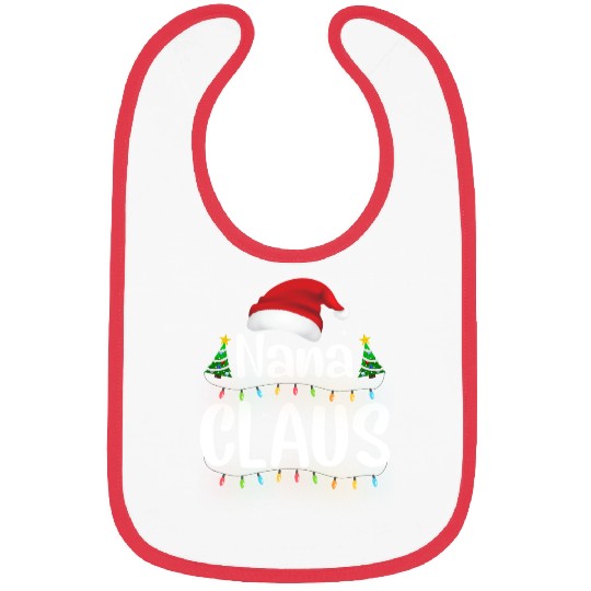Funny Santa Nana Claus Christmas Family Matching Bibs