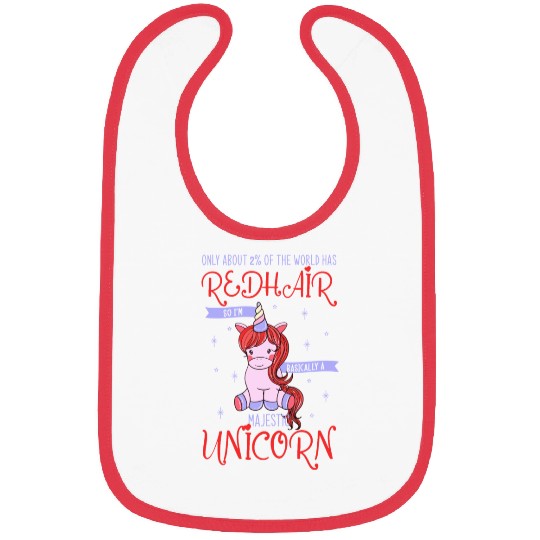 redhead, ginger , unicorn Bibs