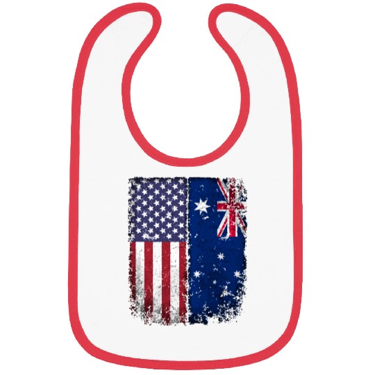 Australian American Flag Australia Usa Bibs