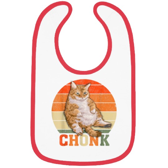 Funny Overweight Chubby Chonk Cat Meme Memes Bibs