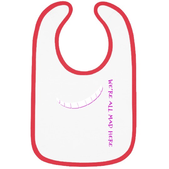 Alice In Wonderland We'Re All Mad Here Bibs