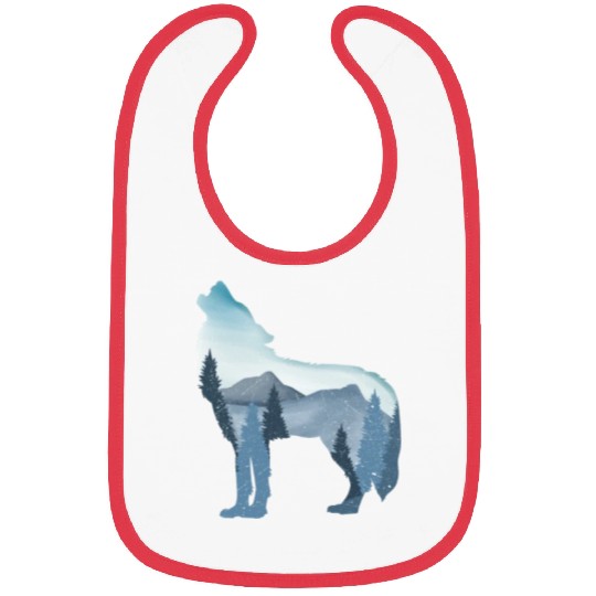 Alpha Wolf Art - Nature Background Bibs