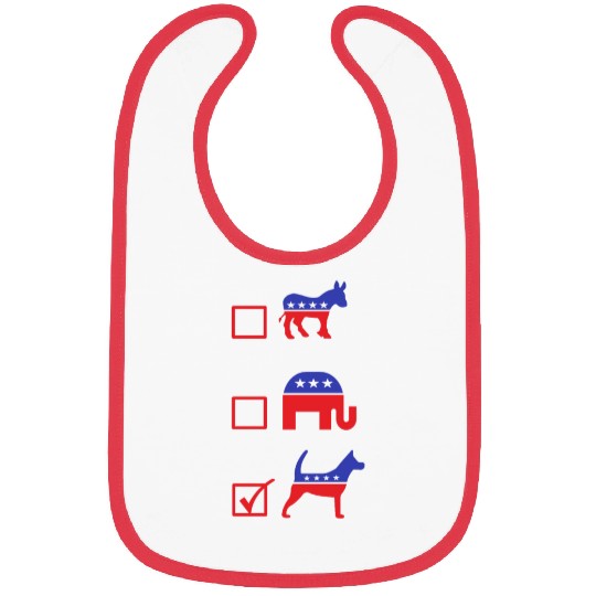 Republican Dog Voting Ballot Paper Democrat Bibs