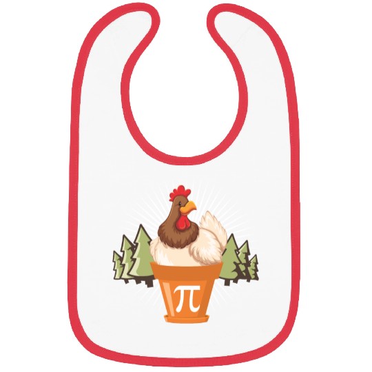 Chicken Pot Funny Pi Day Math lover 3.14 Bibs