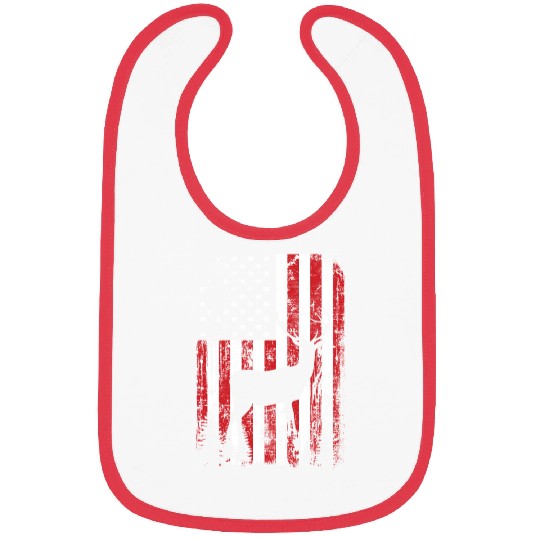 Deer Hunting Camouflage Flag Bibs