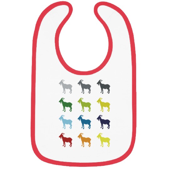 Neon Pop Art Retro Goat Animal Gift Idea Bibs