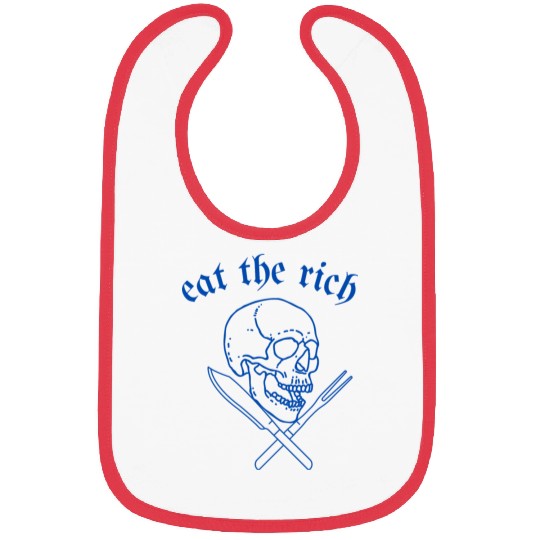 Eat The Rich - Skull and Cross Knives (blue) Bibs