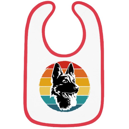 German Shepherd Dog Rugged Edge Sunset Bibs