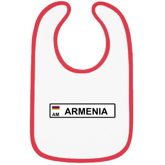 Realistic Armenia License Plate Sticker Bibs
