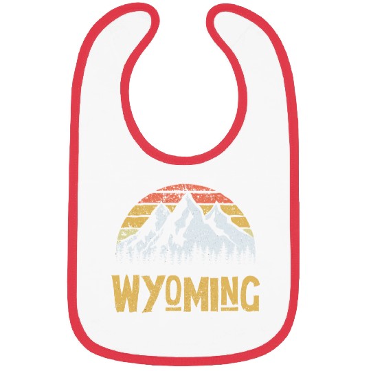 Vintage Retro Wy Wyoming Us Mountain State Bibs