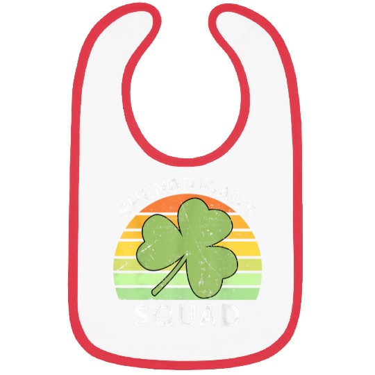 Shenanigans Squad Matching Vintage St Patricks Day Bibs