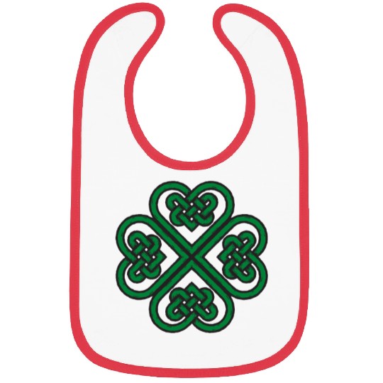 Irish Celtic Knot Shamrock Heart St Patricks Day Bibs