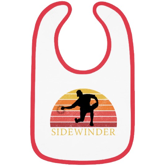 Sidewinder Sidearm Baseball Pitcher Retro Vintage Bibs