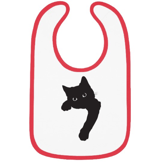 Cute Black Cat Bibs