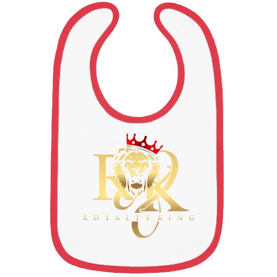 RK Luscious in gold crown lion on initials RK Bibs