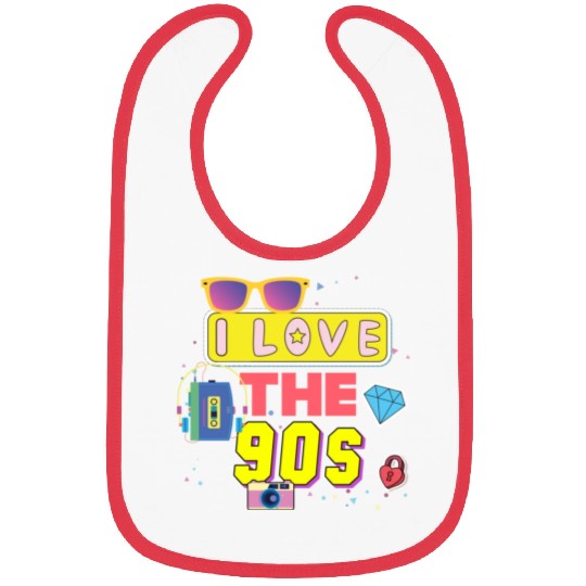I Love The 90s Vintage 1990s Men Women 90's Bibs