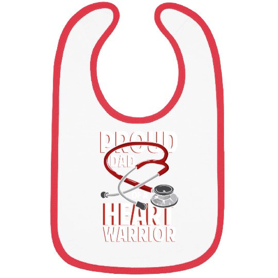 Proud Dad Of A Heart Warrior Coronary Disease CHD Bibs
