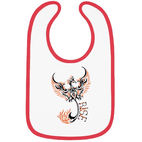 PHOENIX tattoo / Tribal art - Black and Orange Bibs