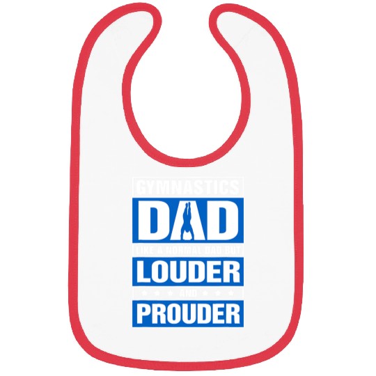 Mens Gymnastics Dad Louder And Prouder Sport Daddy Bibs