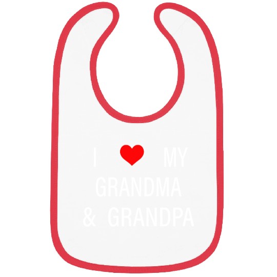 I Love My Grandma and Grandpa Bibs