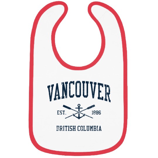 Vancouver BC Vintage Navy Crossed Oars & Boat Anch Bibs