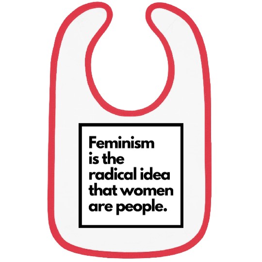 Feminism solid back sticker Bibs